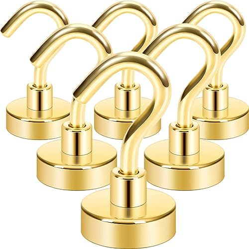 Neosmuk Magnetic Hooks for Cruise Cabins, 30lb Heavy Duty, 6 Pack by Neosmuk