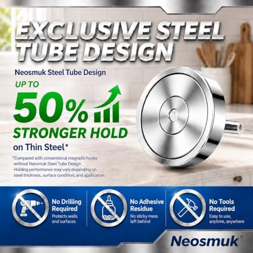 Neosmuk Magnetic Hooks Steel Tube Design - Image 5