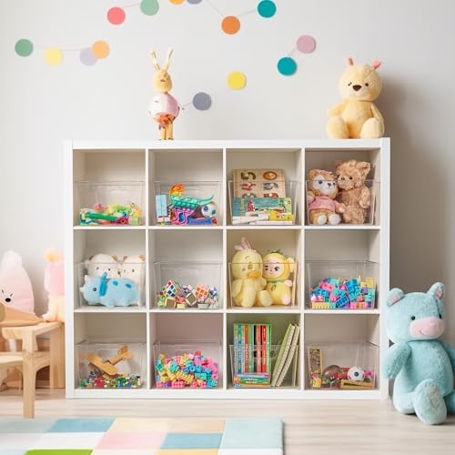 Vtopmart 6 Pack Extra Large Clear Storage Bins, 11x11 Cube Organizer - Image 3