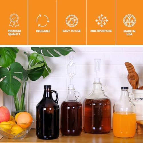 Fastrack Half-Gallon Glass Jug Set w/Polyseal Cap | Multipurpose Half Gallon Jug - Image 5