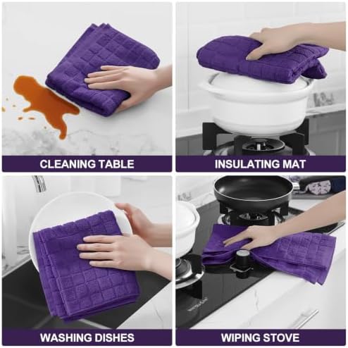 Homaxy Large Premium Cotton Kitchen Towels 16"x 28", 12 Pack - Image 4
