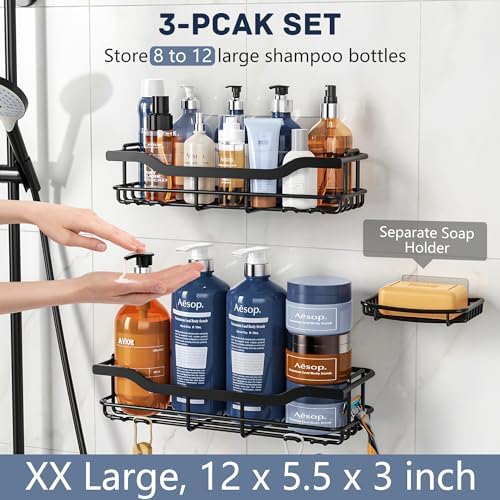 OMAIRA 3-Pack Shower Caddy - Image 3