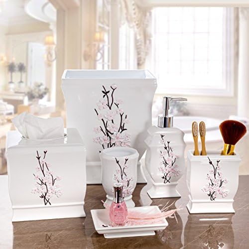 Creative Scents Vanda White Soap Dispenser Bathroom Countertop Lotion Pump - Image 4