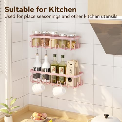 YASONIC Shower Caddy Adhesive, Rustproof Shower Organizer, Wall Shower Rack - Image 6