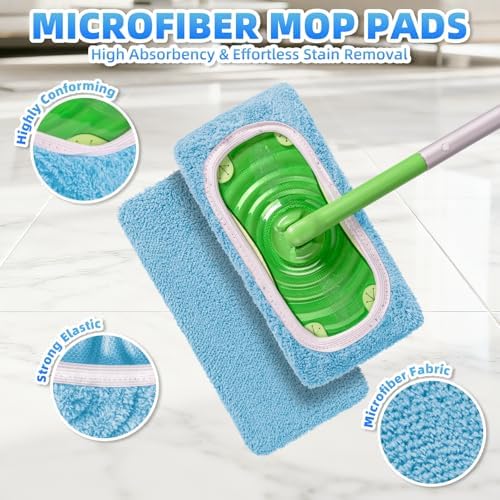 8 Pack Reusable Mop Pads for Swiffer, Microfiber Dry Sweeping Cloths - Image 4