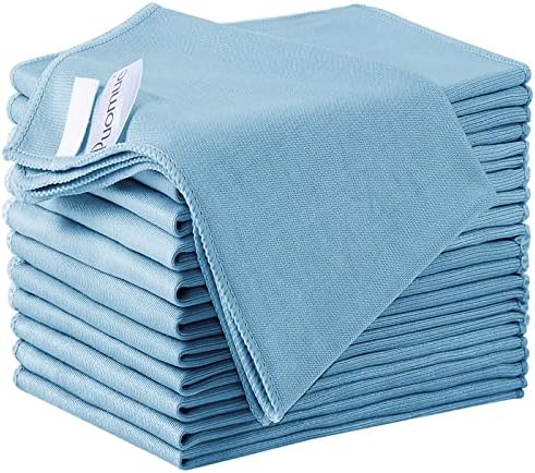 Puomue 12 Pack Microfiber Glass Cleaning Cloth, 12 Inch x 16 Inch, Lint Free by Puomue