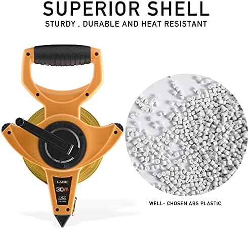 LAND 100FT/30M Heavy Duty Fiberglass Tape Measure - Image 4