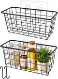 MaraFansie Hanging Kitchen Baskets, 2 Pack Wire Storage Basket Over Cabinet by MakeStorageMoreFun
