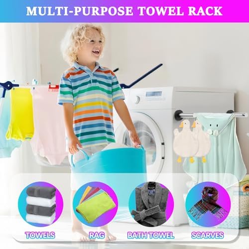 ULIBERMAGNET Magnetic Double Towel Bar, Adjustable Silver Heavy Duty Towel - Image 6
