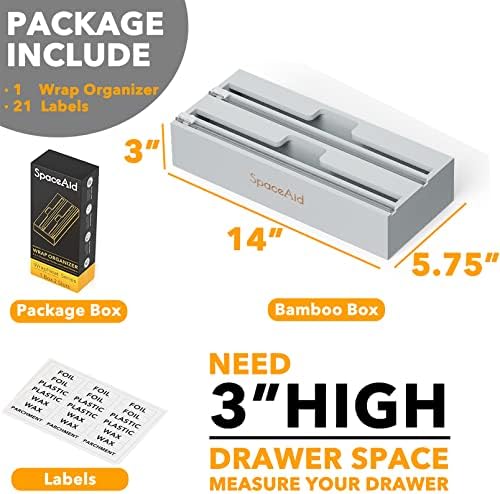 SpaceAid WrapNeat 2 in 1 Wrap Organizer - Image 3