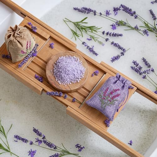 Purple 30 Pcs Embroidered Lavender Sachet Bags - Image 5