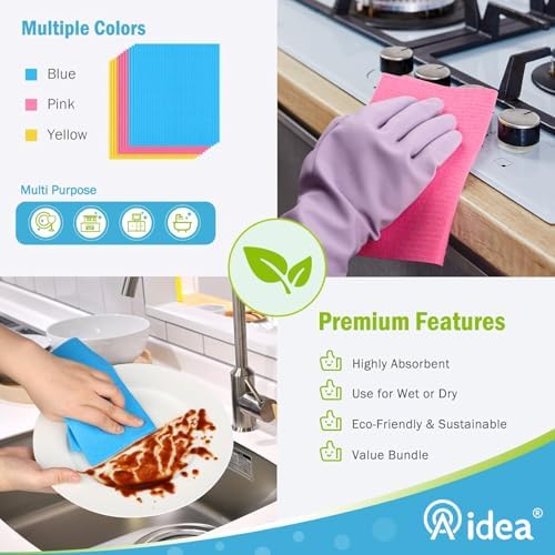 AIDEA Swedish Dishcloths for Kitchen, Reusable Paper Towels - Image 6