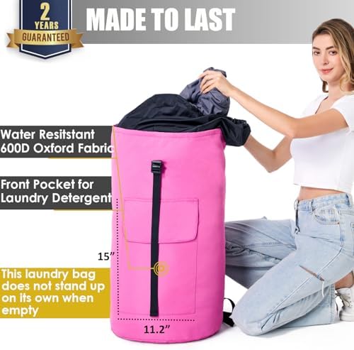Backpack Laundry Bag, 115L Heavy Duty Extra Large College Laundry Backpack - Image 2