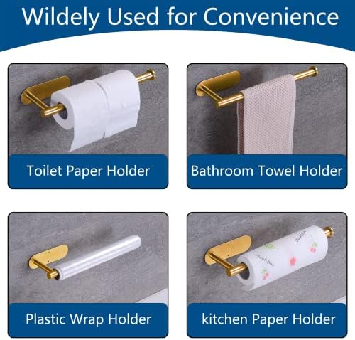 Paper Towel Holder with 2 Hooks-Under Cabinet Paper Towel Holder - Image 4