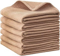 QUILTINA Dish Towels Set, 100% Cotton Waffle Weave Kitchen Towels 6 Pack by Quiltina