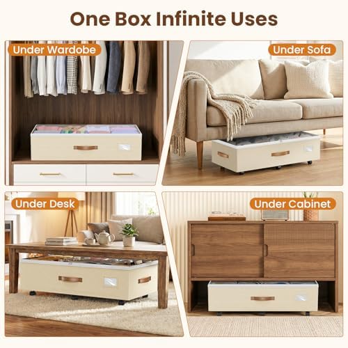 Budding Joy 80L 2 Pack Adjustable Under Bed Storage - Image 7