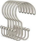 Bathway Nickel Shower Curtain Hooks Ring, Rust Proof Metal Shower Hooks by Bathway