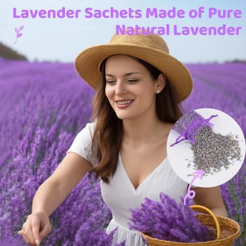26 Pack Lavender Sachet Bags Home Fragrance Sachets, Real Lavender Flowers - Image 3