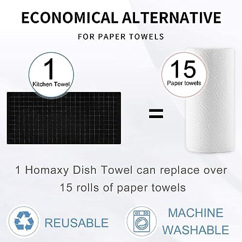 Homaxy 100% Cotton Terry Kitchen Towels, 7 Pack - Image 7