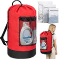 150L Laundry Bag Backpack with 3 Sizes Mesh Wash Bags and Shoulder Straps by WELIDAY