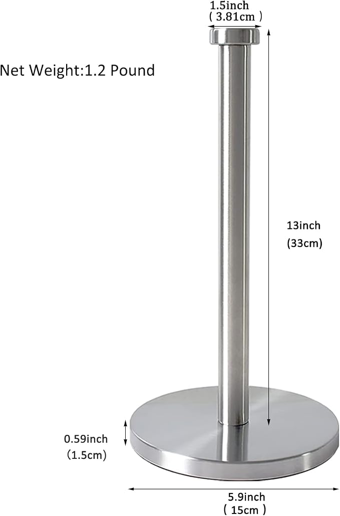 Silver Standing Paper Towel Holder - Image 2