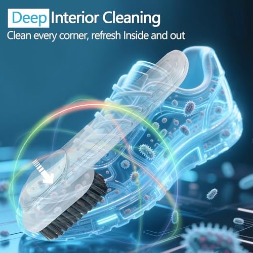 Shoe Brush, Laundry Stain Brush, Liquid Dispenser Shoe Cleaning Brush - Image 5