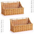 OwnMy 2PCS Plastic Wicker Hanging Basket Wall Mount Fruit Storage Baskets by OwnMy