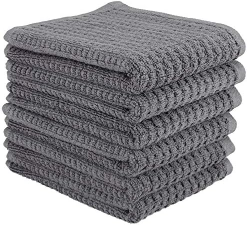 CRAFTSWORTH Cotton Kitchen Towels15 x 26" Charcoal Kitchen Hand Towels - Image 5