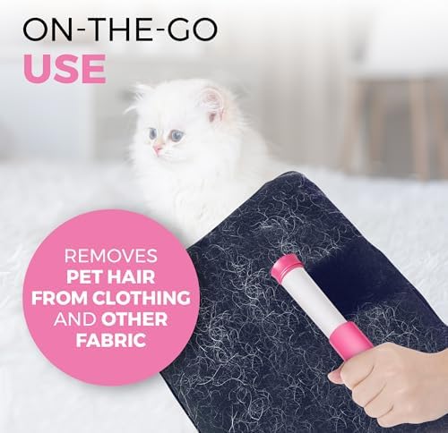 Portable Lint Roller with 100 Sticky Sheets, Mini Pet Hair Remover, Lint Roller - Image 6