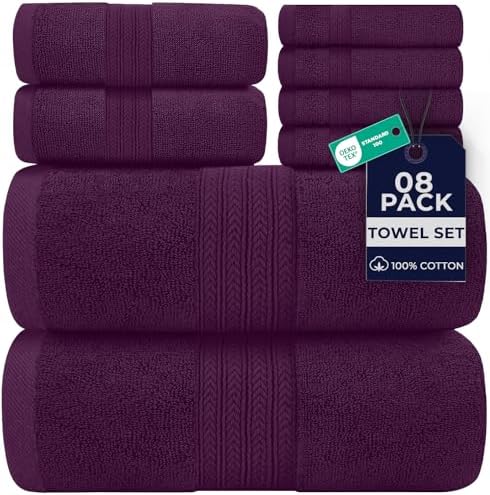 DAN RIVER 8 Piece Luxury Bath Towels by DanRiver