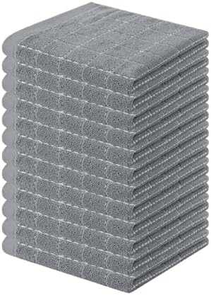 Homaxy 100% Cotton Terry Kitchen Towels, 12 Pack by Homaxy