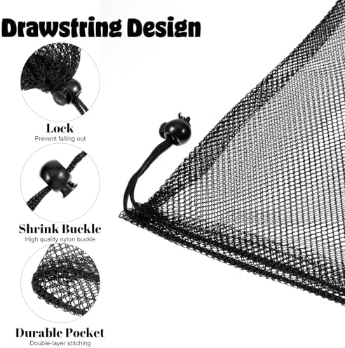 Grevosea 12Pcs Drawstring Mesh Bag, 8X12 Inch Nylon Mesh Drawstring Bags - Image 3
