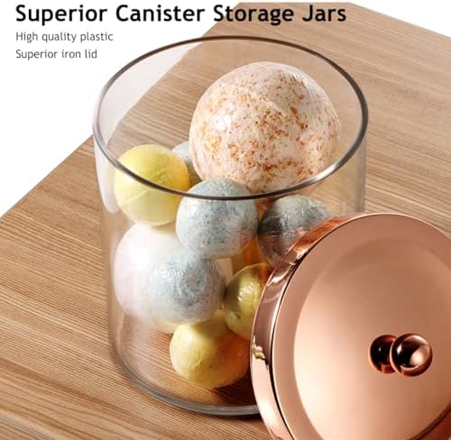 SheeChung 3 Pack Large Plastic Apothecary Jars - Image 3