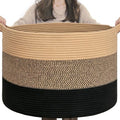 INDRESSME XXXLarge Woven Rope Blanket Basket Living Room by INDRESSME