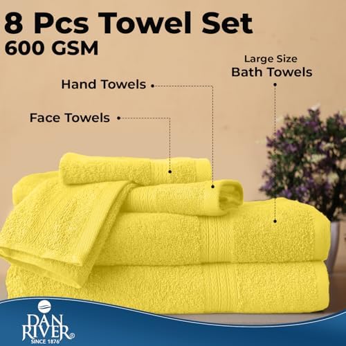 DAN River 8 Piece Luxury Bath Towels - Image 7