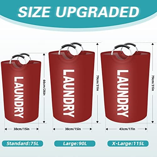 115L Large Laundry Basket, Dirty Clothes Waterproof Laundry Hamper - Image 2