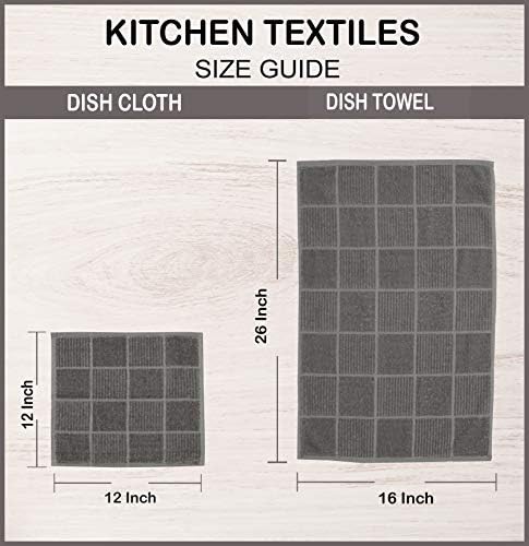 AMOUR INFINI Kitchen Towels Pack of 4, Terry Cotton Dish Towels, Ultra Absorbent - Image 7