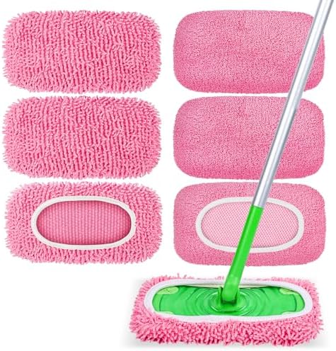 6-Pack Reusable Microfiber Mop Pads Compatible by Unknown