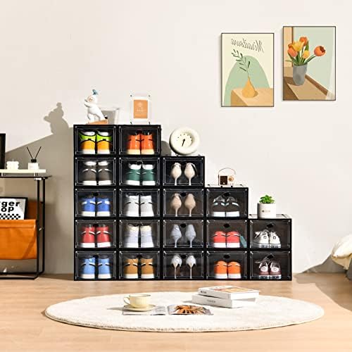 12 Pack Shoe Storage, Stackable Shoe Organizer - Image 2