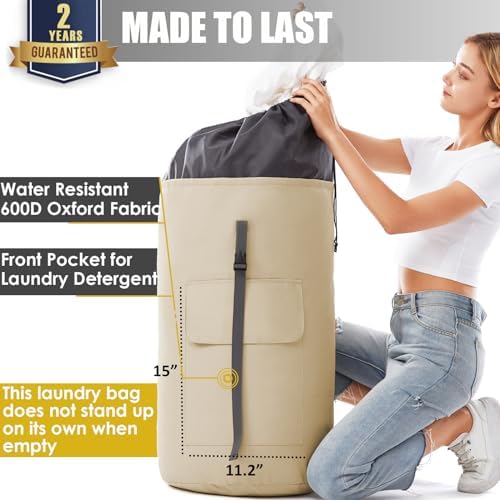 Backpack Laundry Bag, 115L Heavy Duty Extra Large College Laundry Backpack - Image 2