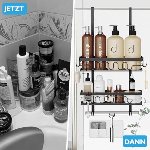 Over the Door Shower Caddy Hanging, Rustproof Hanging Shower Organizer - Image 3