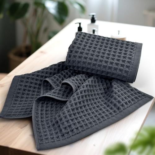 Jacquotha Waffle Hand Towels for Bathroom 5-Piece - Image 2