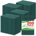 200 Pack Green Scrubbing Pads, Heavy Duty Scouring Pads, Dish Scrubber Reusable by Unknown