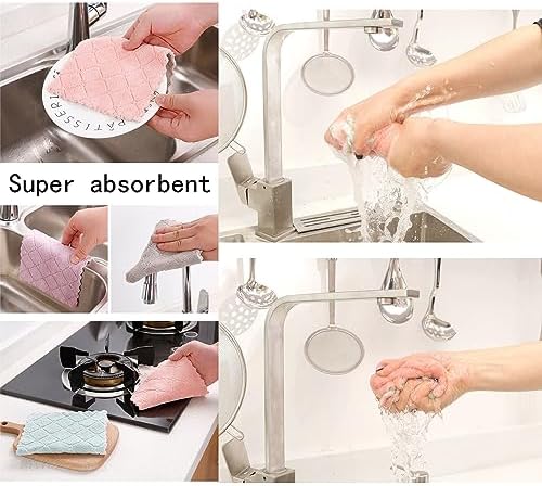 32 Pack Cleaning Cloth Kitchen Cloth, Dish Towels Super Absorbent Coral Velvet - Image 5
