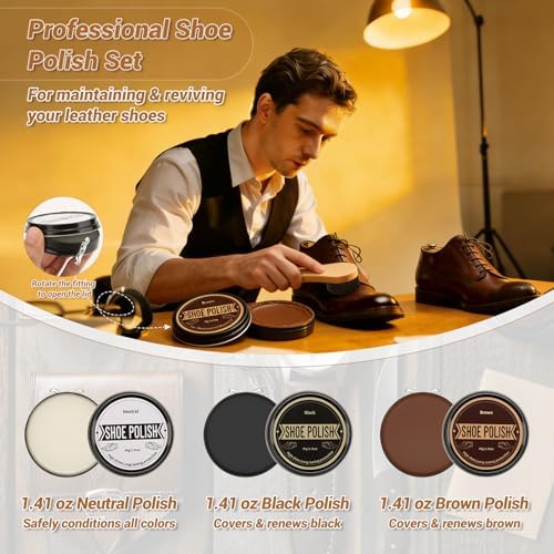 Cruzix Leather Shoe Polish Kit- Shoe Shine Gift - Image 4
