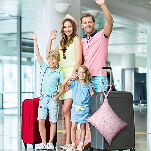 Shappy 2 Pack Wet Dry Bag Travel Laundry Waterproof, Flamingo Style - Image 6
