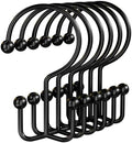 OEH 24 Pcs Shower Curtain Hooks, Metal Shower Curtain Rings, Double Shower Rings by OEH