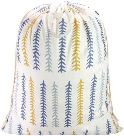 Thick Canvas Laundry Bag with Handles & Drawstring, XL 33"Wx 35"H by CALACH