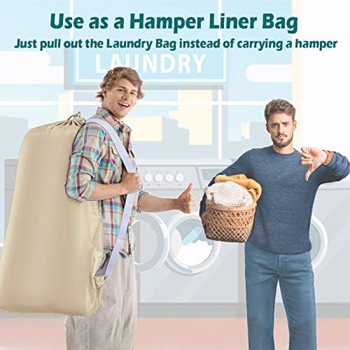 Coomee Heavy Duty Laundry Bag, 2 Pack XL Nylon Laundry Bags - Image 4