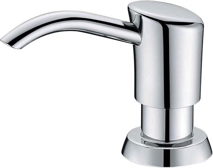 GAGALIFE Dish Soap Dispenser for Kitchen Sink, 17 oz Bottle, Chrome | Refills by GAGALIFE